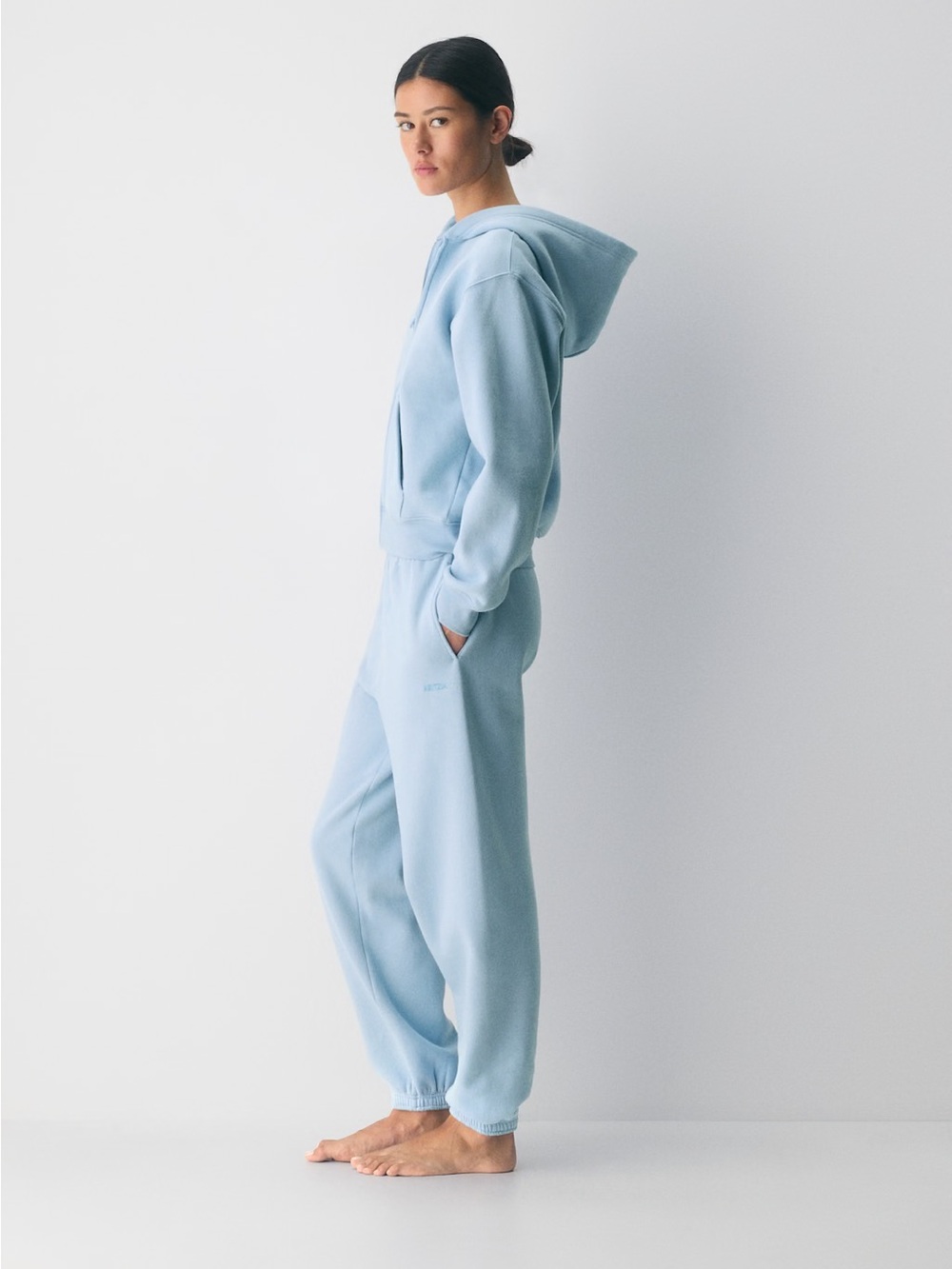 NWT - Aritzia Cozy Sweatfleece Mega Jogger - Ripple Blue - Small - Picture 3 of 10